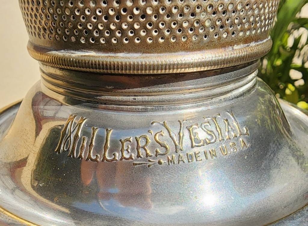 Lamps & Lanterns Antique Millers USA Nickel Plated Brass Vestal